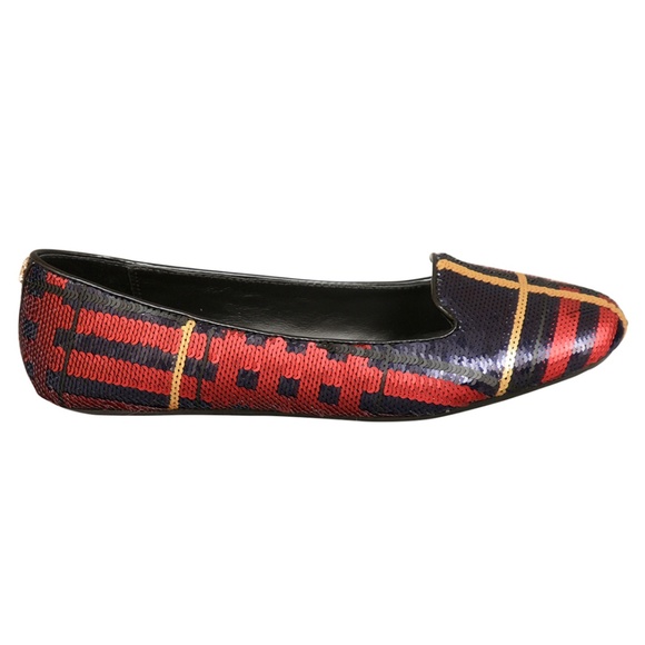 Coach Debrorah Deborah Tartan Sequin Ballet Flats - Picture 3 of 3